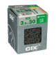 Preview: SPAX GIX-B Trockenbauschraube Phosphatiert schwarz, 3.9x30 mm, 600 Stück, 4891170390308